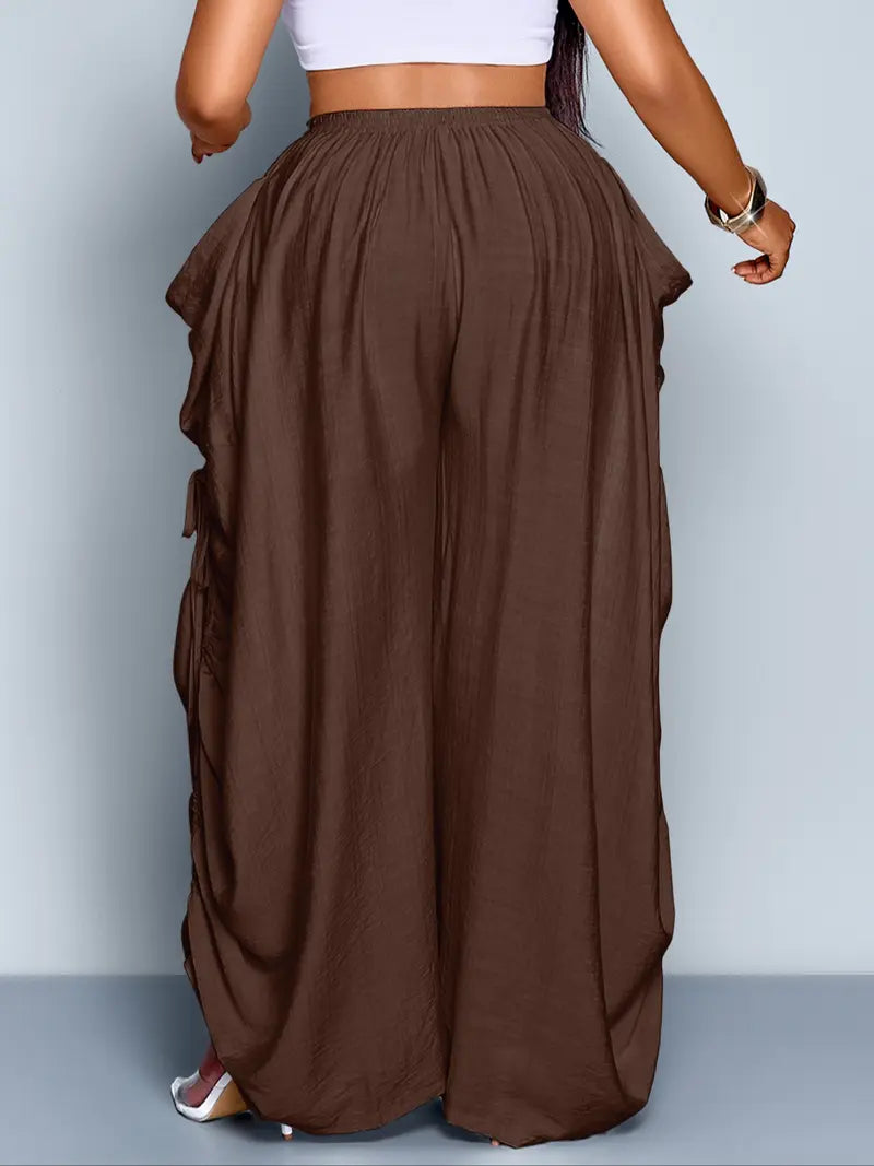 Owny Drape Cover Pants - Chocolate Brown