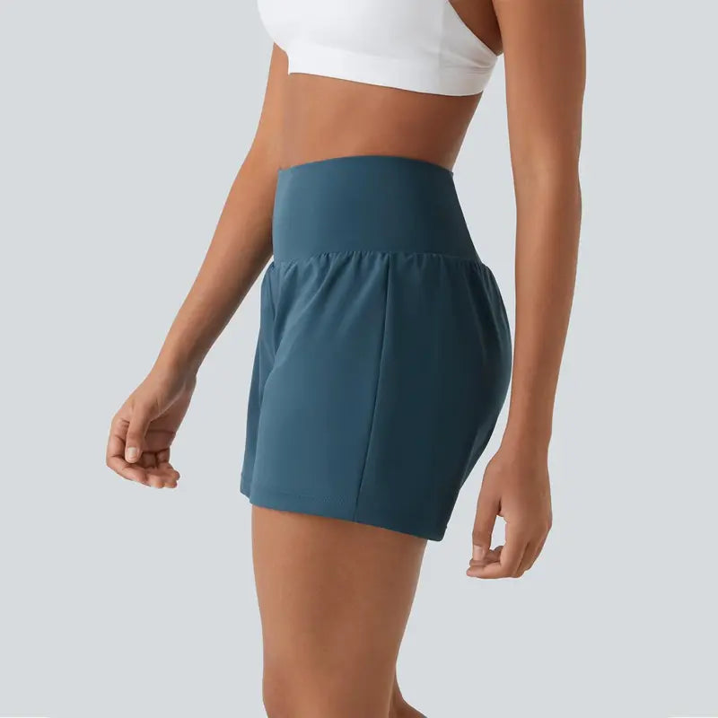 Owny 2-in-1 High-Rise Shorts - Teal Blue