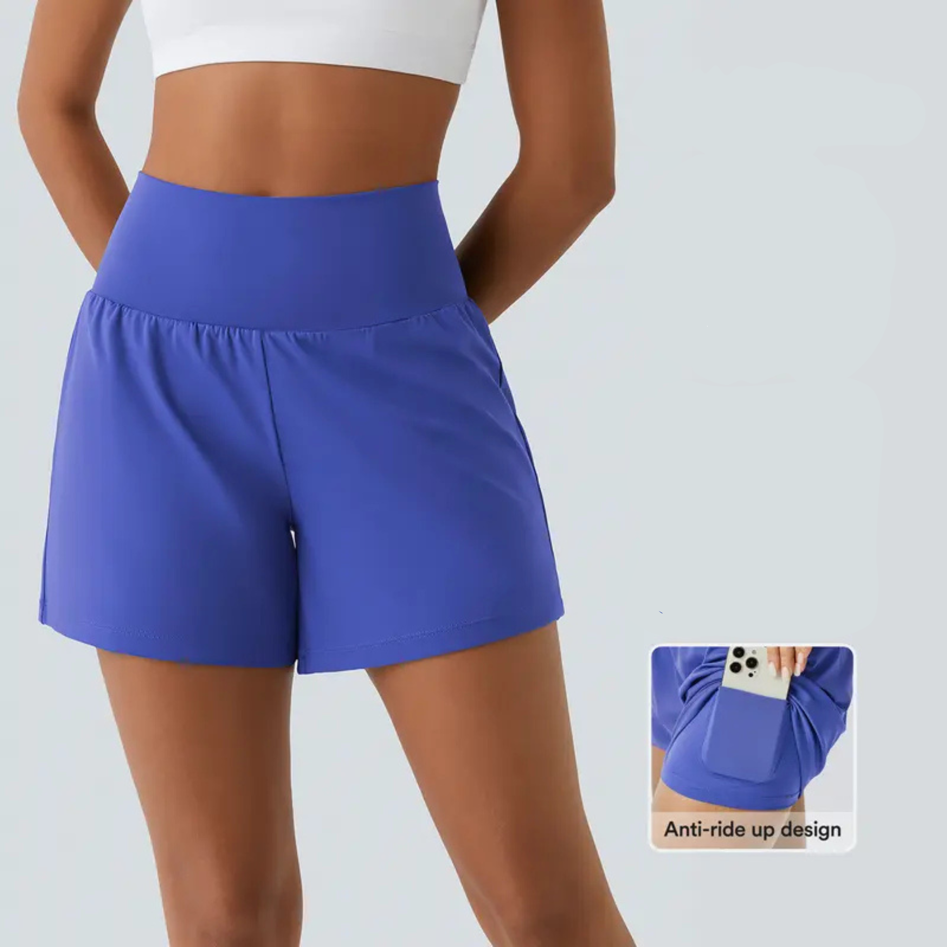 Owny 2-in-1 High-Rise Shorts - Cobalt Blue